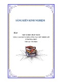 Sáng kiến kinh nghiệm THPT: Một số biện pháp nhằm nâng cao chất lượng công tác chủ nhiệm lớp ở trường THPT