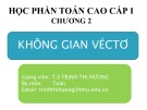 Bài giảng Toán cao cấp 1: Chương 2 - TS. Trịnh Thị Hường