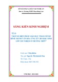 Sáng kiến kinh nghiệm THPT: Một số biện pháp giáo dục thẩm mỹ để hình thành văn hóa ứng xử cho học sinh lớp chủ nhiệm ở trường THPT