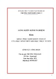 Sáng kiến kinh nghiệm THPT: Khắc phục khó khăn tâm lý của học sinh THPT khi học trực tuyến