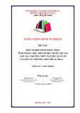 Sáng kiến kinh nghiệm THPT: Một số biện pháp khắc phục tình trạng học sinh đi học muộn giờ tại lớp 12A1 trường THPT Nguyễn Xuân Ôn và lớp 12T1 trường THPT Đô Lương 1