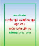 Tổng hợp 20 đề ôn tập học kì 2 môn Toán lớp 10: Phần 2 - Đặng Việt Đông