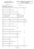 Đề thi cuối học kì 2 môn Toán lớp 10 năm 2020-2021 - Trường THPT Ngô Gia Tự