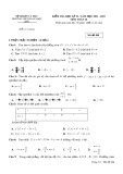Đề kiểm tra học kì 2 môn Toán lớp 10 năm 2021-2022 có đáp án - Sở GD&ĐT TP Cà Mau (Mã đề 488)