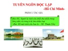 Bài giảng Ngữ văn lớp 12 bài: Tuyên ngôn độc lập - Hồ Chí Minh