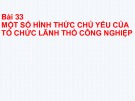 Bài giảng môn Địa lí lớp 10 bài 33: Một số hình thức chủ yếu của tổ chức lãnh thổ công nghiệp