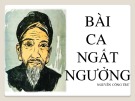 Bài giảng Ngữ văn lớp 11 bài: Bài ca ngất ngưởng - Nguyễn Công Trứ