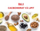 Bài giảng Sinh học lớp 10 bài 4: Cacbohidrat và Lipit