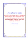 Sáng kiến kinh nghiệm THPT: Sử dụng câu hỏi, bài tập và bài tập tình huống để rèn luyện kỹ năng vận dụng kiến thức vào thực tiễn cho học sinh trong dạy học phần chuyển hóa vật chất và năng lượng ở Động vật, Sinh học 11