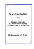 Sáng kiến kinh nghiệm THPT: Sử dụng phần mềm mã nguồn mở NukeViet thiết kế Website cho trường