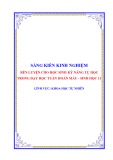 Sáng kiến kinh nghiệm THPT: Rèn luyện cho học sinh kỹ năng tự học trong dạy học Tuần hoàn máu - Sinh học 11