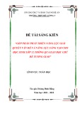 Sáng kiến kinh nghiệm THPT: Góp phần phát triển năng lực giải quyết vấn đề và năng lực sáng tạo cho học sinh lớp 12 thông qua dạy học chủ đề tương giao