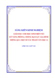 Sáng kiến kinh nghiệm THPT: Giáo dục cho học sinh miền núi kỹ năng phòng, chống bạo lực gia đình thông qua một số tác phẩm Văn học 12