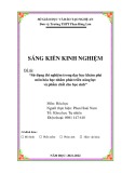 Sáng kiến kinh nghiệm THPT: Sử dụng thí nghiệm trong dạy học khám phá môn Hóa học nhằm phát triển năng lực và phẩm chất cho học sinh