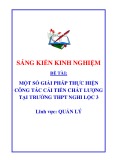 Sáng kiến kinh nghiệm THPT: Một số giải pháp thực hiện công tác cải tiến chất lượng tại trường THPT Nghi Lộc 3