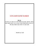 Sáng kiến kinh nghiệm THPT: Sử dụng các công cụ tư duy trong dạy học chương “Dòng điện không đổi” Vật lí 11 ban cơ bản theo hướng tích cực hóa hoạt động nhận thức của học sinh