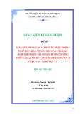 Sáng kiến kinh nghiệm THPT: Giáo dục nâng cao ý thức sử dụng hợp lí phân bón, bảo vệ môi trường cho học sinh THPT miền núi huyện Tương Dương thông qua chủ đề Dinh dưỡng khoáng ở thực vật - Sinh học 11