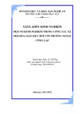 Sáng kiến kinh nghiệm THPT: Một số kinh nghiệm trong công tác xã hội hóa giáo dục đối với trường ngoài công lập