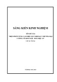 Sáng kiến kinh nghiệm THPT: Biện pháp nâng cao hiệu quả khi dạy chương đại cương về kim loại – Hóa học 12