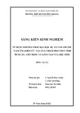 Sáng kiến kinh nghiệm THPT: Sử dụng phương pháp dạy học dự án vào chủ đề Cảm ứng điện từ Vật lí 11 nhằm phát huy tính tích cực, chủ động và sáng tạo của học sinh