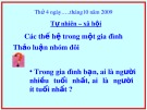 Bài giảng Tự nhiên xã hội lớp 3 bài 19: Các thế hệ trong một gia đình