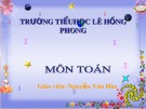 Bài giảng Toán lớp 2: Bảng nhân hai - GV. Nguyễn Văn Hào