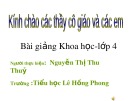 Bài giảng Khoa học lớp 4: Các nguồn nhiệt - Nguyễn Thị Thu Thuỷ
