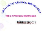 Bài giảng Hình học lớp 7 - Tiết 10: Từ vuông góc đến song song