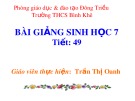 Bài giảng Sinh học lớp 7 bài 49: Đa dạng của lớp thú bộ dơi - bộ cá voi