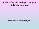 Bài giảng Hình học lớp 8 - Tiết 24: Ôn tập chương 1