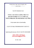 Luận văn Thạc sĩ Quản trị kinh doanh: Nâng cao chất lượng cho vay doanh nghiệp vừa và nhỏ tại Vietcombank chi nhánh Bắc Hà Tĩnh