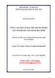 Luận văn Thạc sĩ Quản trị kinh doanh: Nâng cao chất lượng thẻ ghi nợ nội địa tại Vietinbank Chi nhánh Hòa Bình