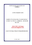 Luận văn Thạc sĩ Quản trị kinh doanh: Nghiên cứu sự hài lòng của khách hàng cá nhân vay vốn của Agribank - Chi nhánh Bắc Sơn