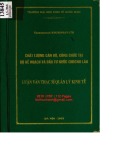 Luận văn Thạc sĩ Kinh tế quản lý: Chất lượng cán bộ, công chức tại Bộ kế hoạch và Đầu tư nước CHDCND Lào