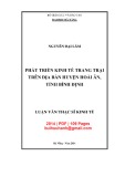 Luận văn Thạc sĩ Kinh tế: Phát triển kinh tế trang trại trên địa bàn huyện Hoài An, tỉnh Bình Định