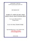 Luận văn Thạc sĩ Kinh tế học: Nghiên cứu thống kê phát triển kinh tế trang trại ở tỉnh Hòa Bình