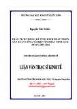 Luận văn Thạc sĩ Kinh tế: Phân tích thống kê tình hình phát triển sản xuất công nghiệp tỉnh Bắc Ninh giai đoạn 2005-2016