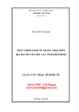 Luận văn Thạc sĩ Kinh tế: Phát triển kinh tế trang trại trên địa bàn huyện Phù Cát tỉnh Bình Định