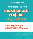 Bài tập trắc nghiệm Đại số lớp 10 về hàm số bậc nhất và bậc hai: Phần 2 - Đặng Việt Đông