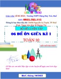 Tuyển chọn 6 đề ôn thi giữa kì 1 môn Toán lớp 10 - Lê Bá Hảo