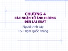 Bài giảng Tài chính tiền tệ 1: Chương 4 -  Phạm Quốc Khang