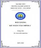 Bài giảng Kế toán tài chính 3: Phần 1 - TS. Nguyễn Hoàng