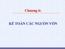 Bài giảng Kế toán công 1 - Chương 6: Kế toán các nguồn vốn