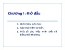 Bài giảng Tinh thể - Khoáng vật - Thạch học - Chương 1: Mở đầu