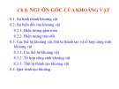 Bài giảng Tinh thể - Khoáng vật: Chương 8 - Võ Viết Văn