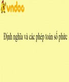 Giáo án Giải tích 12 bài 2: Các phép toán trên tập hợp số phức