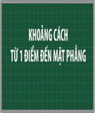 Giáo án Hình học 11: Khoảng cách trong không gian