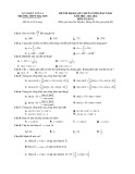 Đề thi KSCL Toán lớp 11 năm 2021-2022 - Trường THPT Mai Sơn, Sơn La
