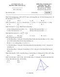 Đề kiểm tra học cuối học kì 2 môn Toán lớp 11 năm 2021-2022 có đáp án - Trường THPT Ngô Gia Tự (Mã đề 001)