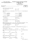 Đề thi KSCL môn Toán lớp 11 năm 2021-2022 có đáp án - Trường THPT Thuận Thành số 1, Bắc Ninh (Mã đề 132)